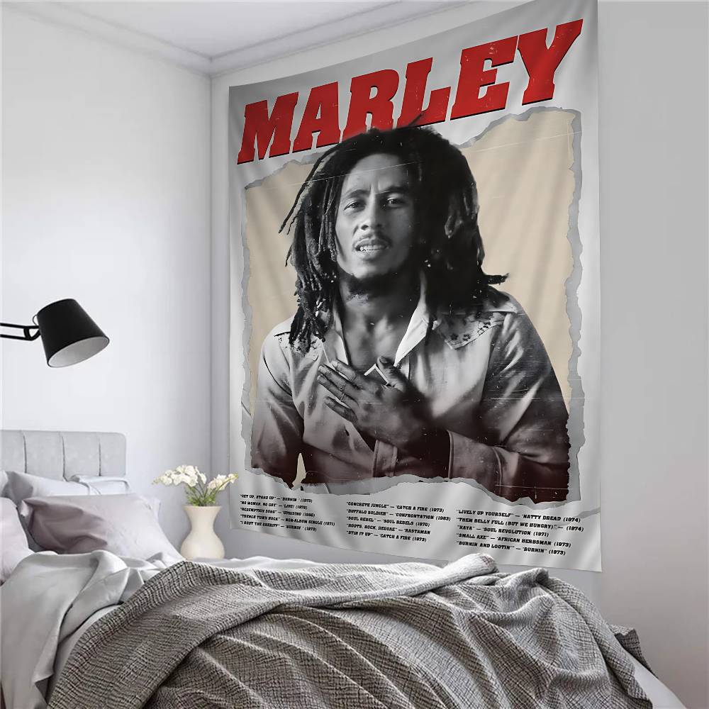Science Bob - Tapisserie de chanteur Vintage b-bob m-marley,