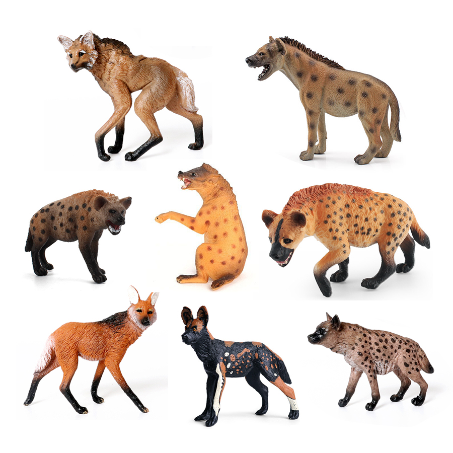 Science Toy - Hyène de faune en plastique réaliste,